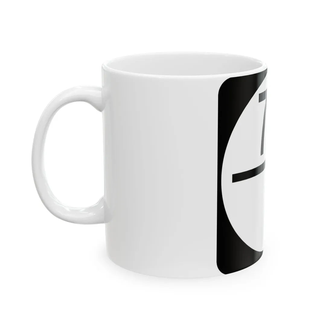 Circle sign 70-1 (Virginia) (Road Sign) White Coffee Mug - Go Mug Yourself