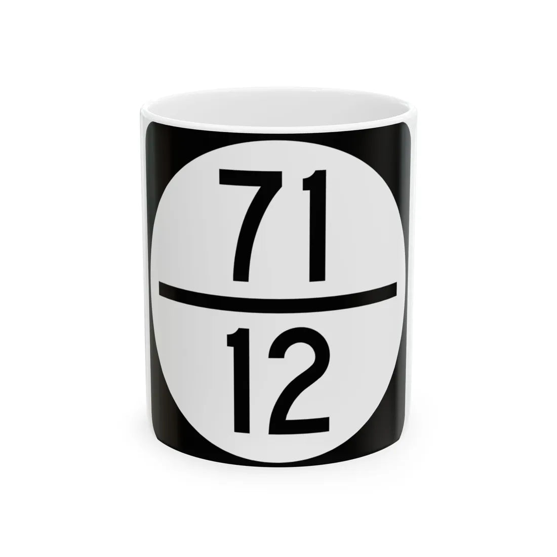 Circle sign 71-12 (Virginia) (Road Sign) White Coffee Mug 11oz - Go Mug Yourself