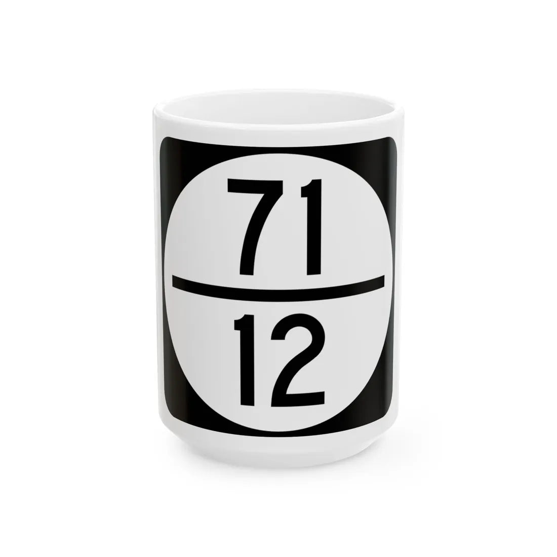 Circle sign 71-12 (Virginia) (Road Sign) White Coffee Mug 15oz - Go Mug Yourself