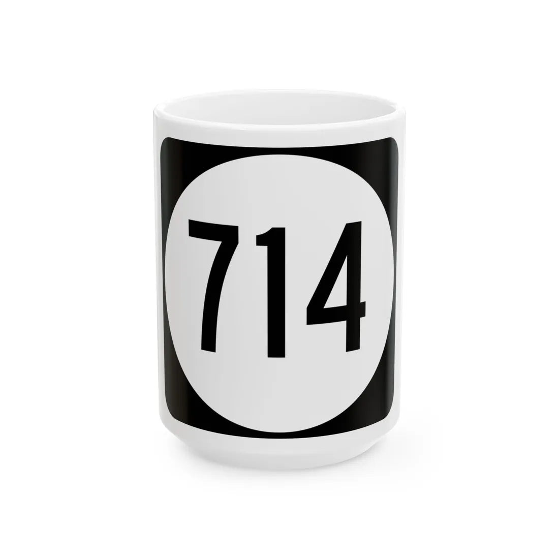 Circle sign 714 Virginia (Virginia) (Road Sign) White Coffee Mug 15oz - Go Mug Yourself