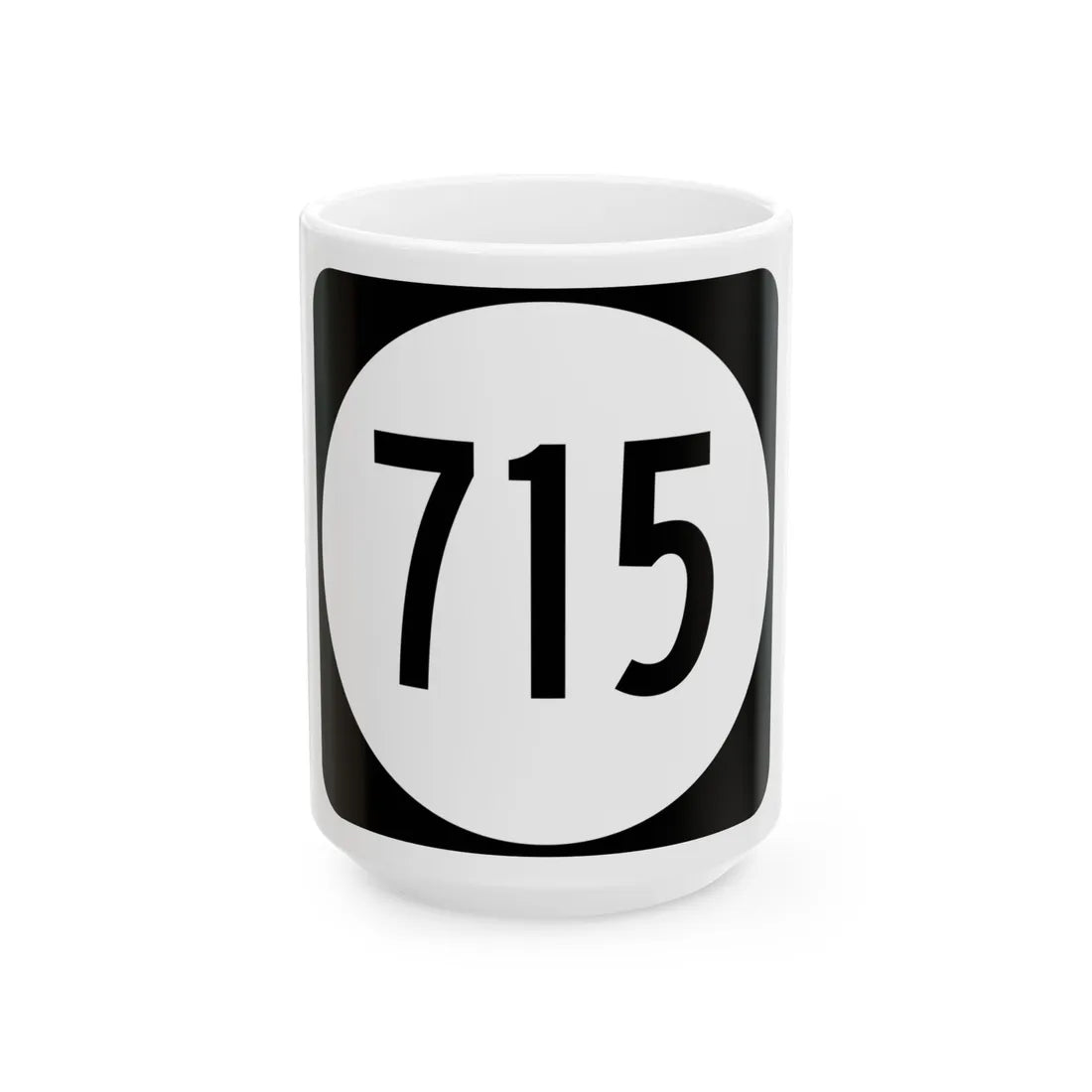 Circle sign 715 Virginia (Virginia) (Road Sign) White Coffee Mug 15oz - Go Mug Yourself