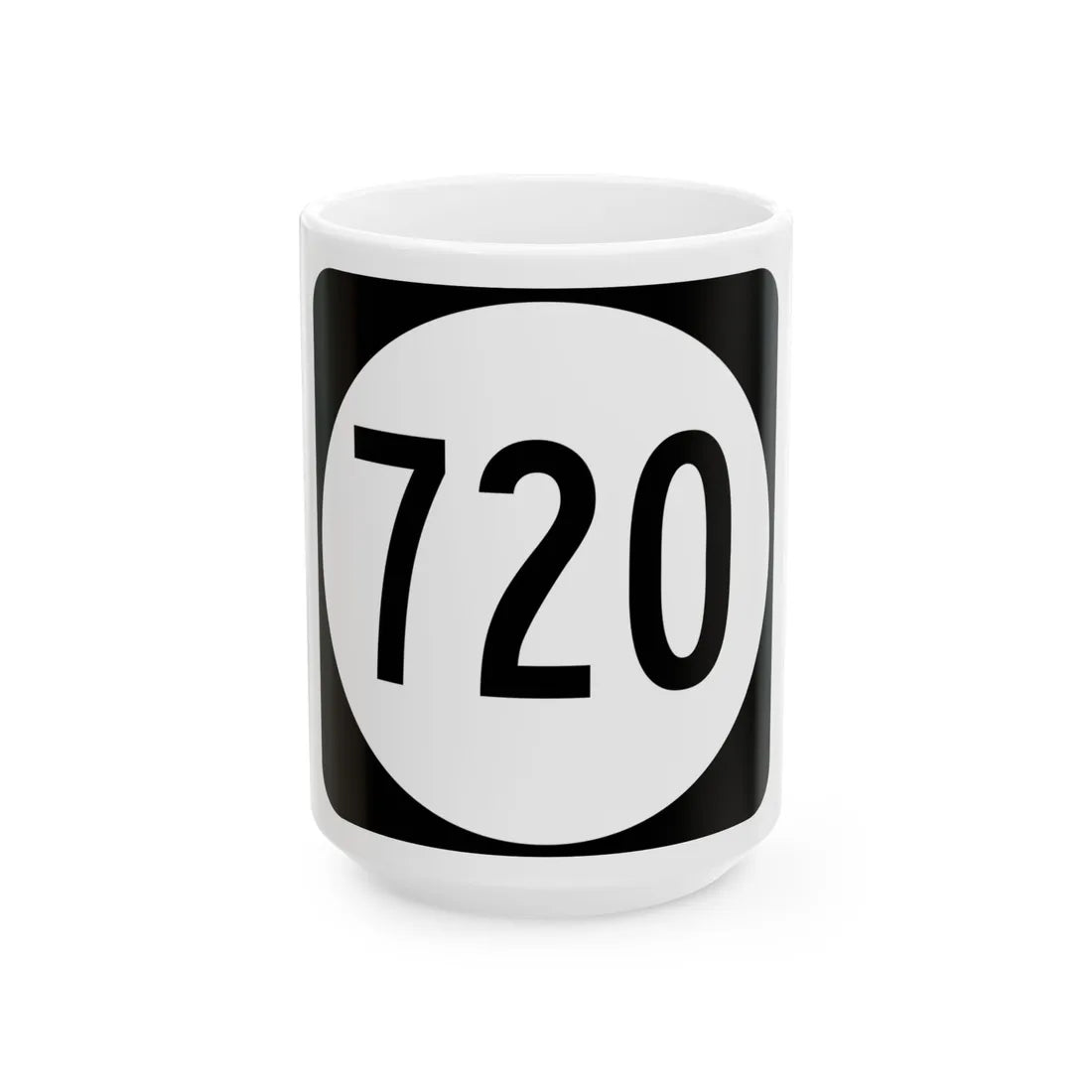 Circle sign 720 Virginia (Virginia) (Road Sign) White Coffee Mug 15oz - Go Mug Yourself