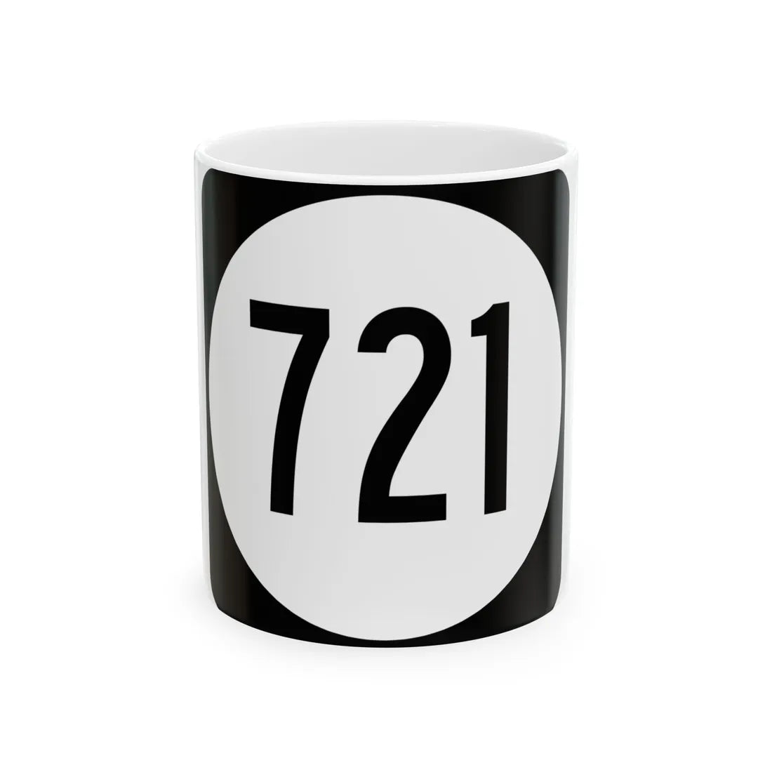 Circle sign 721 Virginia (Virginia) (Road Sign) White Coffee Mug 11oz - Go Mug Yourself
