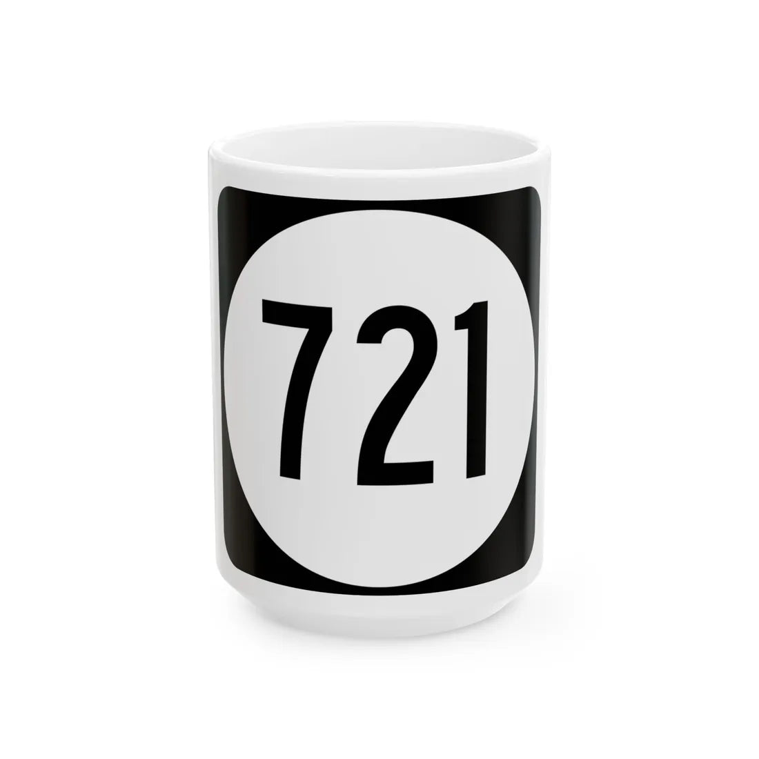 Circle sign 721 Virginia (Virginia) (Road Sign) White Coffee Mug 15oz - Go Mug Yourself