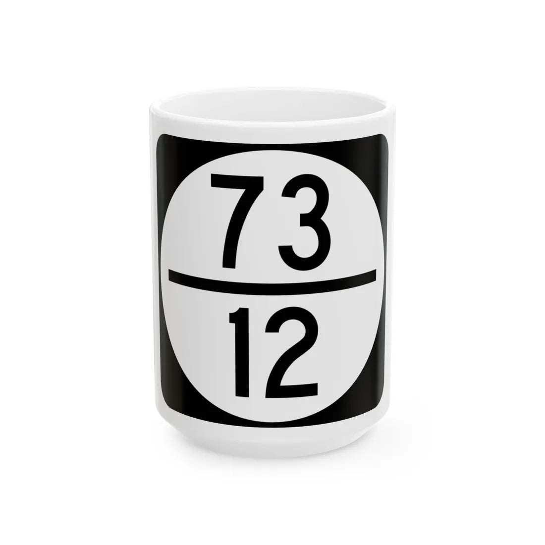 Circle sign 73-12 (Virginia) (Road Sign) White Coffee Mug 15oz - Go Mug Yourself