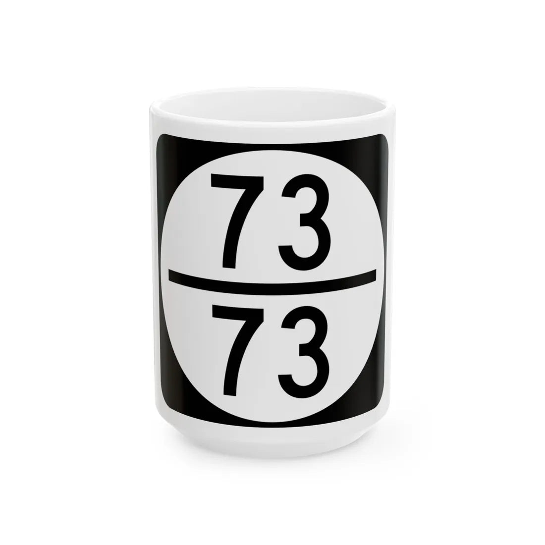 Circle sign 73-73 (Virginia) (Road Sign) White Coffee Mug 15oz - Go Mug Yourself