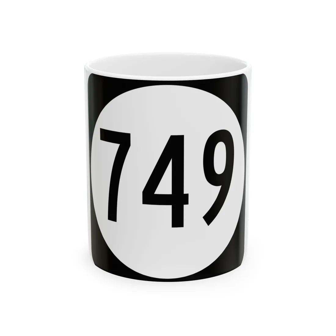 Circle sign 749 Virginia (Virginia) (Road Sign) White Coffee Mug 11oz - Go Mug Yourself