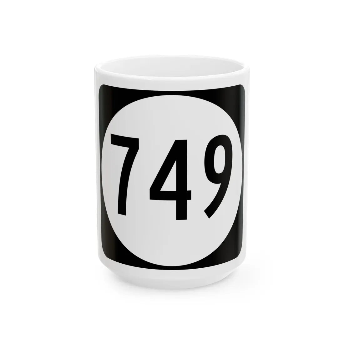 Circle sign 749 Virginia (Virginia) (Road Sign) White Coffee Mug 15oz - Go Mug Yourself