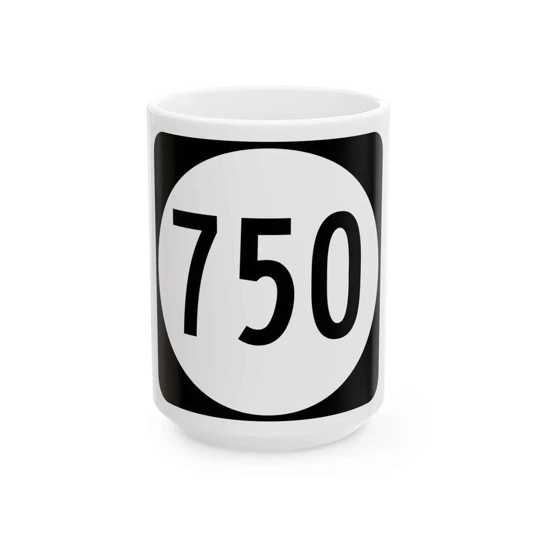 Circle sign 750 Virginia (Virginia) (Road Sign) White Coffee Mug 15oz - Go Mug Yourself