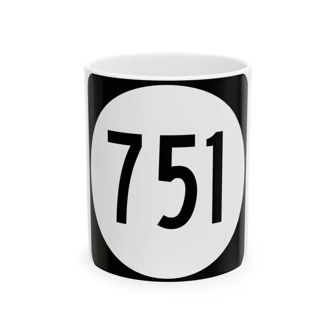 Circle sign 751 Virginia (Virginia) (Road Sign) White Coffee Mug 11oz - Go Mug Yourself