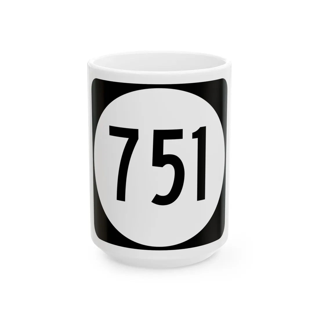 Circle sign 751 Virginia (Virginia) (Road Sign) White Coffee Mug 15oz - Go Mug Yourself