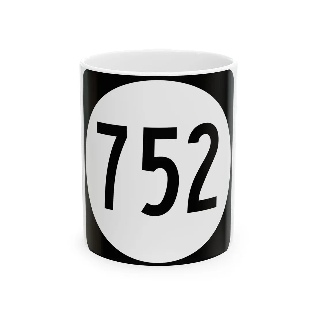 Circle sign 752 Virginia (Virginia) (Road Sign) White Coffee Mug 11oz - Go Mug Yourself