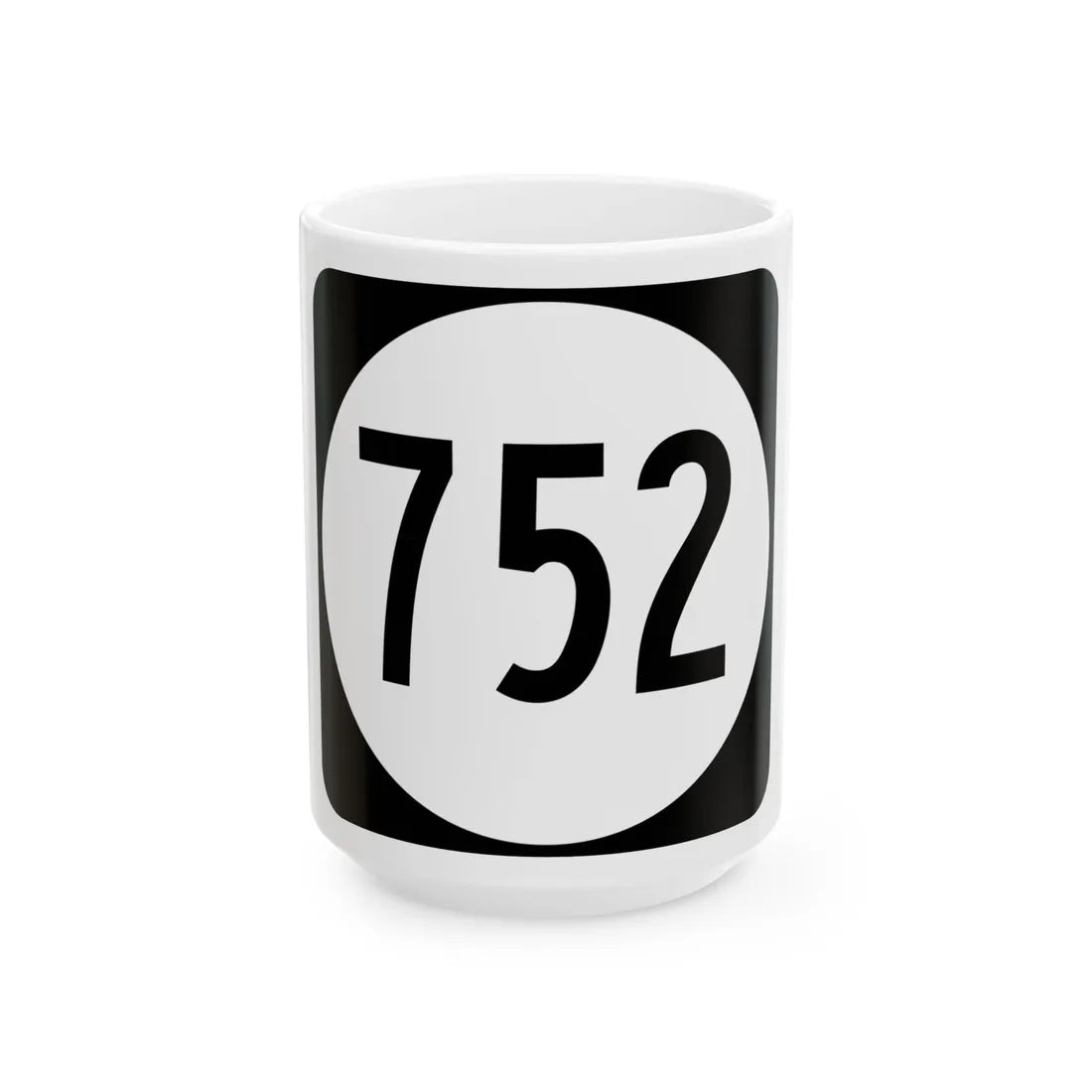 Circle sign 752 Virginia (Virginia) (Road Sign) White Coffee Mug 15oz - Go Mug Yourself