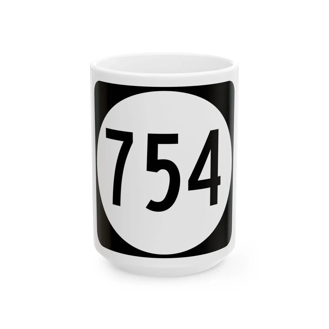 Circle sign 754 Virginia (Virginia) (Road Sign) White Coffee Mug 15oz - Go Mug Yourself
