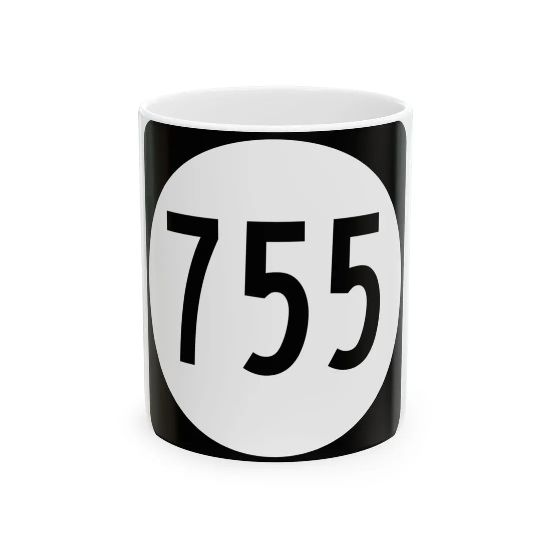 Circle sign 755 Virginia (Virginia) (Road Sign) White Coffee Mug 11oz - Go Mug Yourself