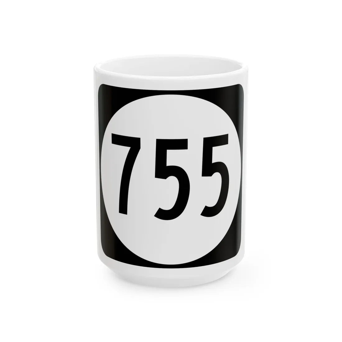 Circle sign 755 Virginia (Virginia) (Road Sign) White Coffee Mug 15oz - Go Mug Yourself