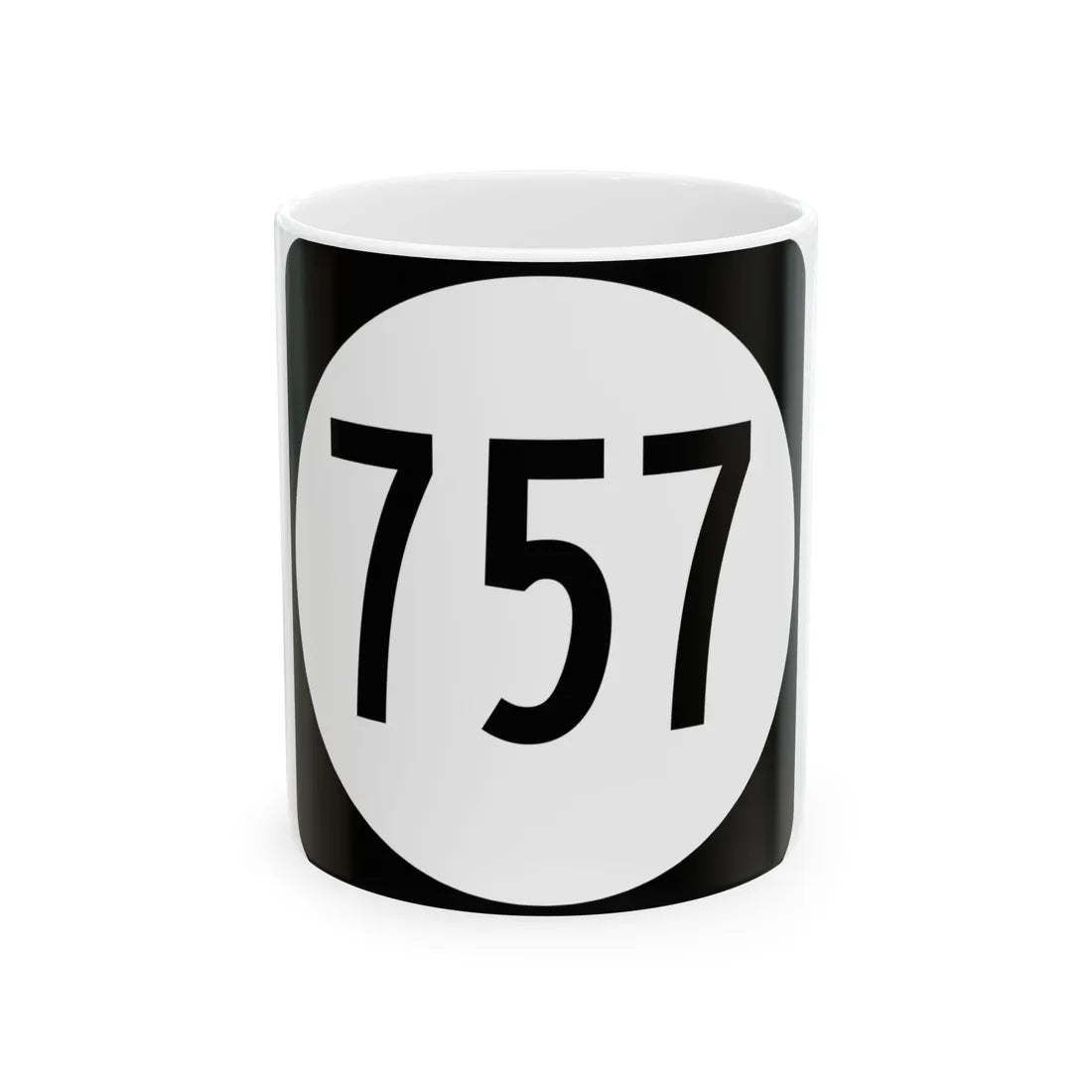 Circle sign 757 Virginia (Virginia) (Road Sign) White Coffee Mug 11oz - Go Mug Yourself