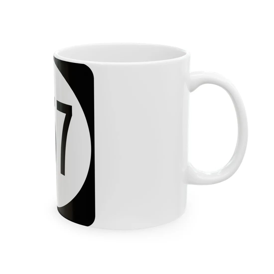 Circle sign 757 Virginia (Virginia) (Road Sign) White Coffee Mug - Go Mug Yourself