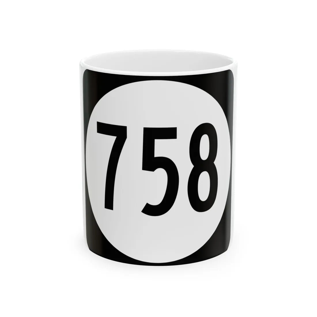 Circle sign 758 Virginia (Virginia) (Road Sign) White Coffee Mug 11oz - Go Mug Yourself
