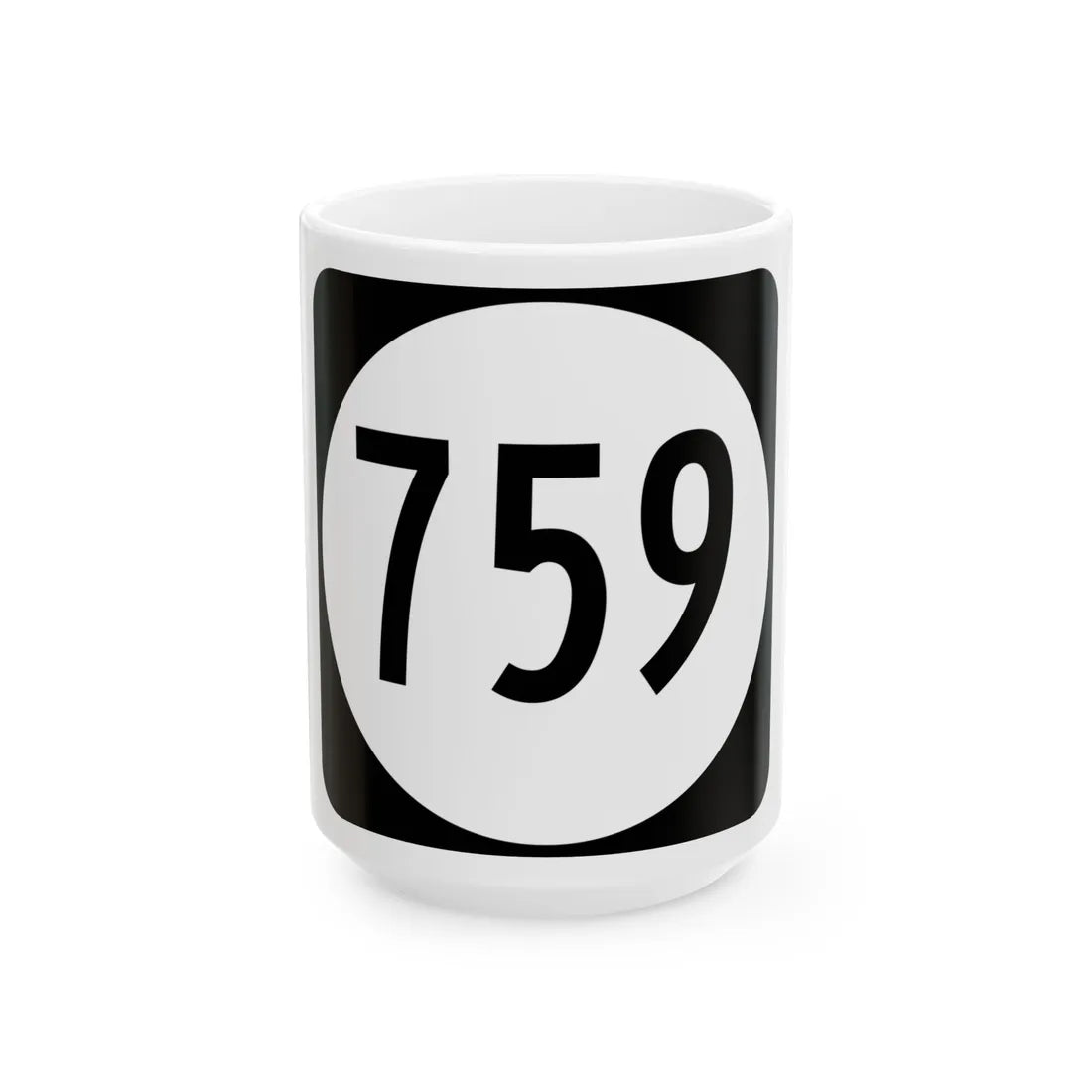 Circle sign 759 Virginia (Virginia) (Road Sign) White Coffee Mug 15oz - Go Mug Yourself
