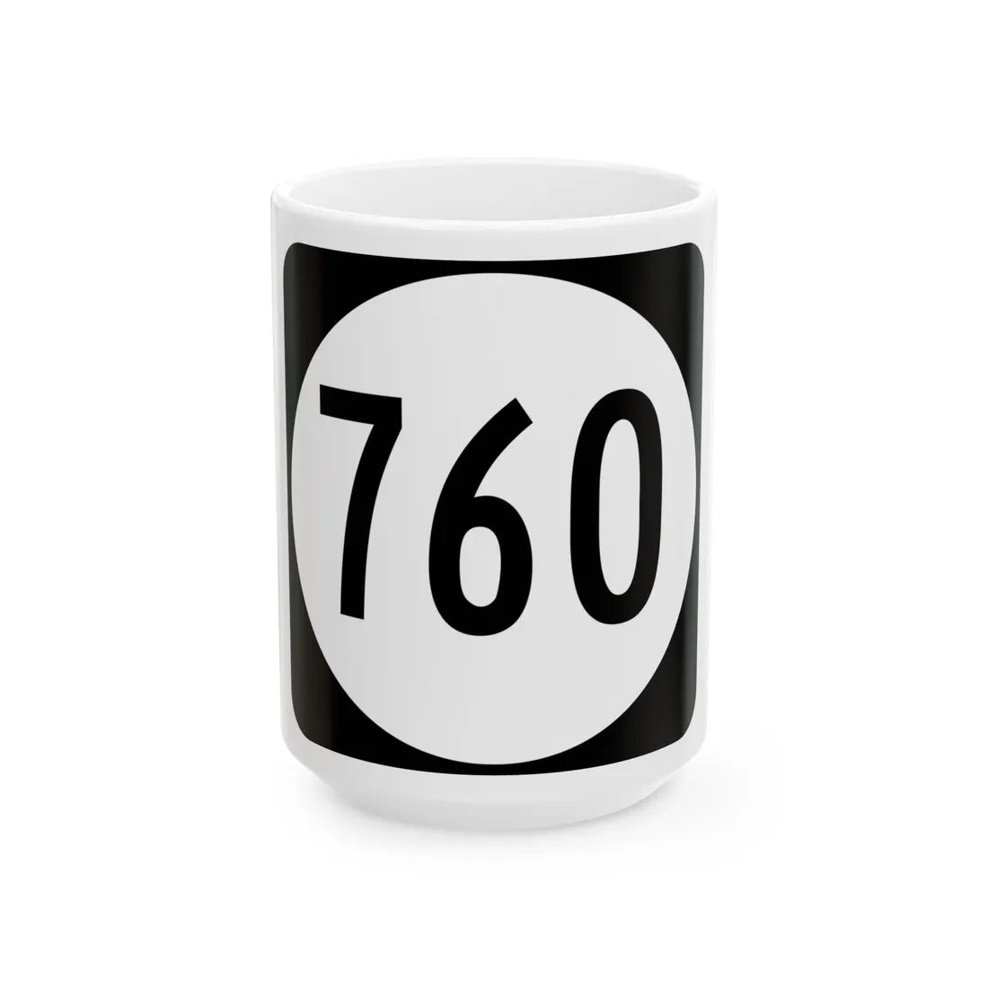 Circle sign 760 Virginia (Virginia) (Road Sign) White Coffee Mug 15oz - Go Mug Yourself