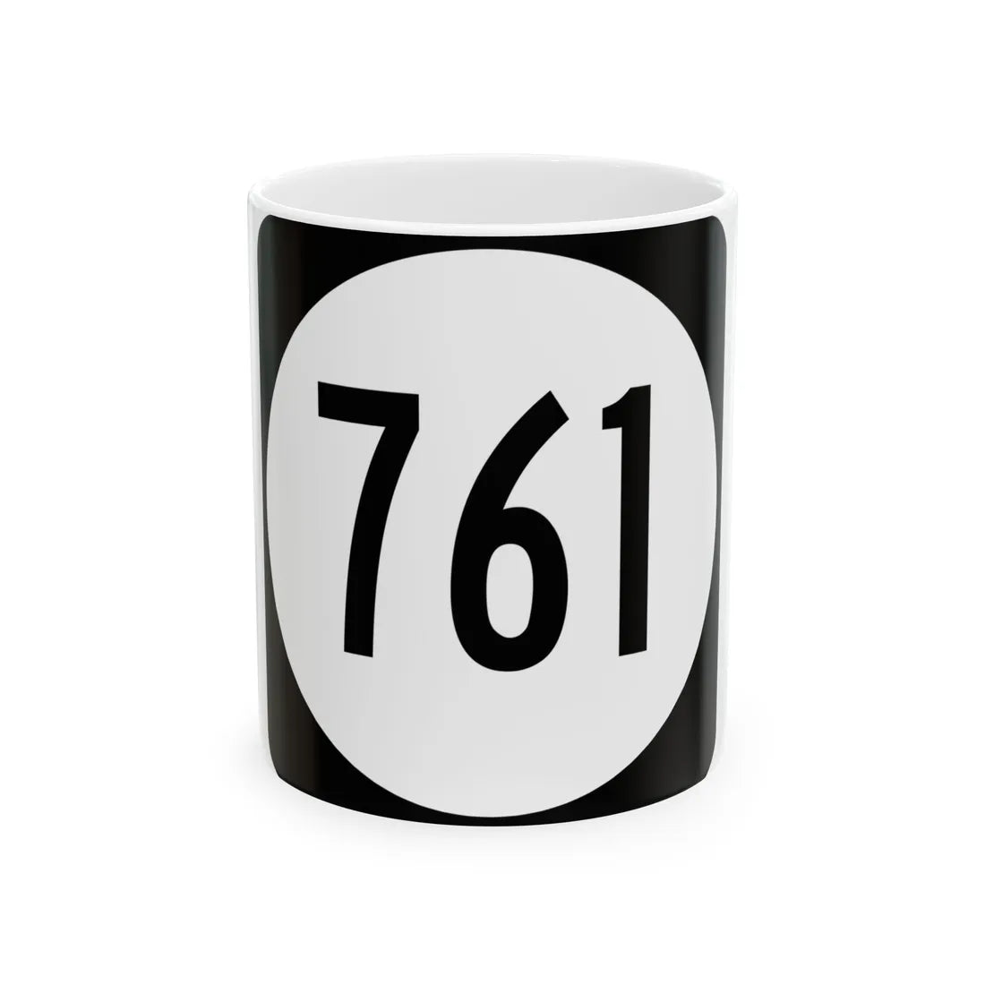 Circle sign 761 Virginia (Virginia) (Road Sign) White Coffee Mug 11oz - Go Mug Yourself