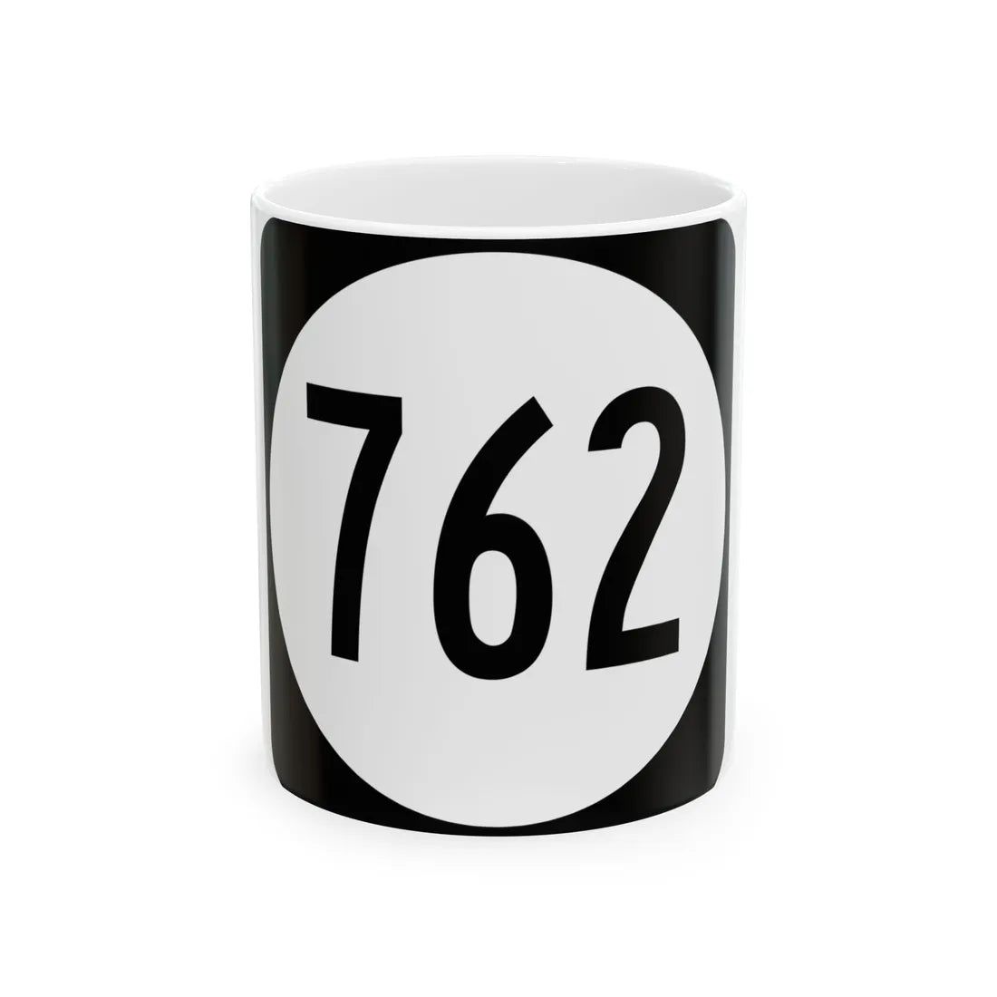 Circle sign 762 Virginia (Virginia) (Road Sign) White Coffee Mug 11oz - Go Mug Yourself