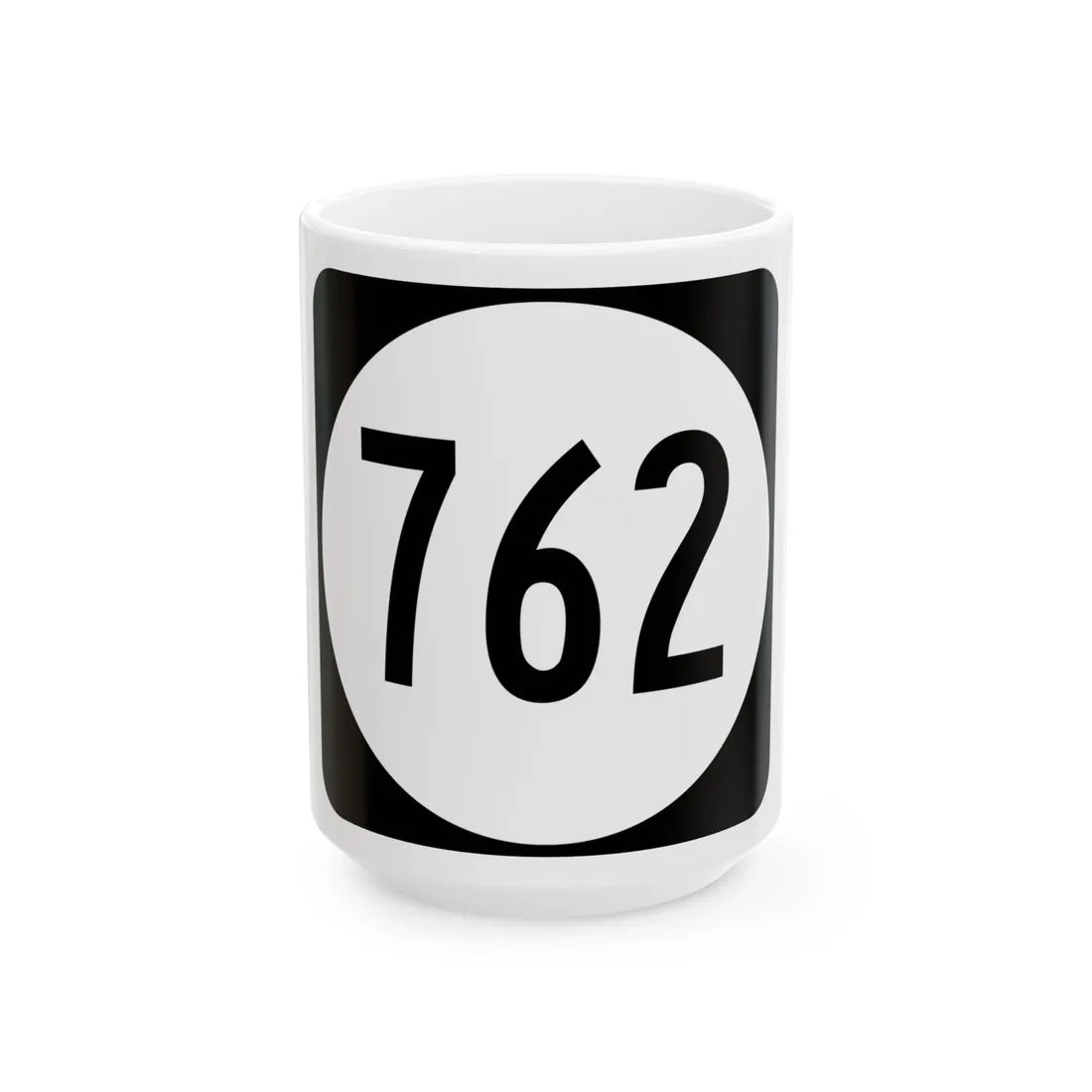 Circle sign 762 Virginia (Virginia) (Road Sign) White Coffee Mug 15oz - Go Mug Yourself