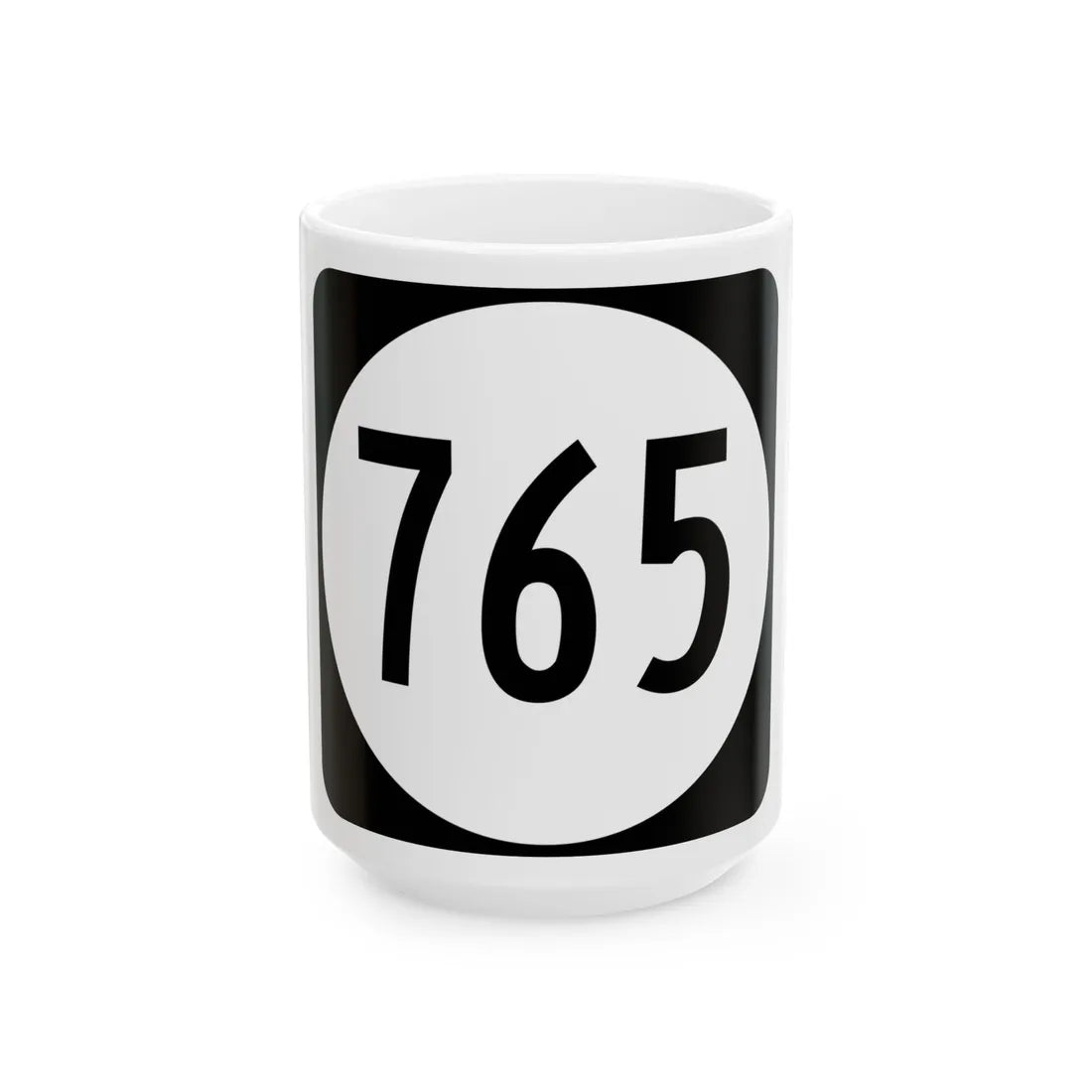 Circle sign 765 Virginia (Virginia) (Road Sign) White Coffee Mug 15oz - Go Mug Yourself