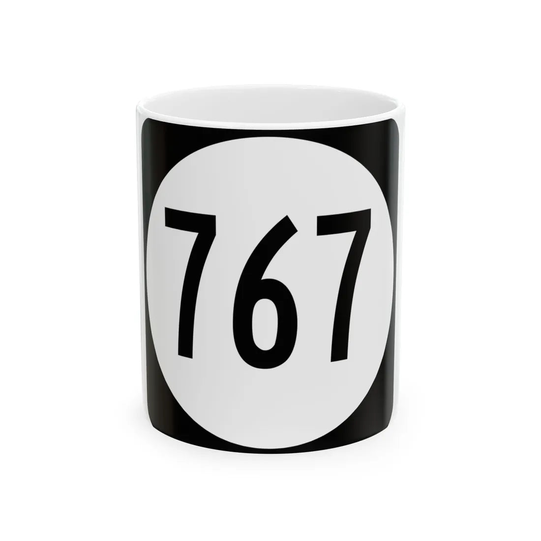 Circle sign 767 Virginia (Virginia) (Road Sign) White Coffee Mug 11oz - Go Mug Yourself