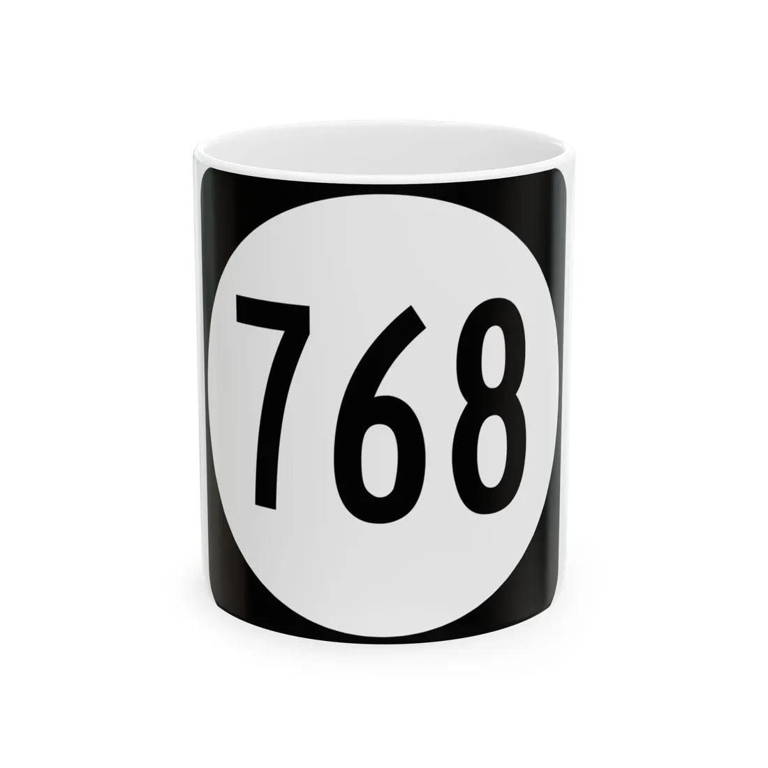 Circle sign 768 Virginia (Virginia) (Road Sign) White Coffee Mug 11oz - Go Mug Yourself