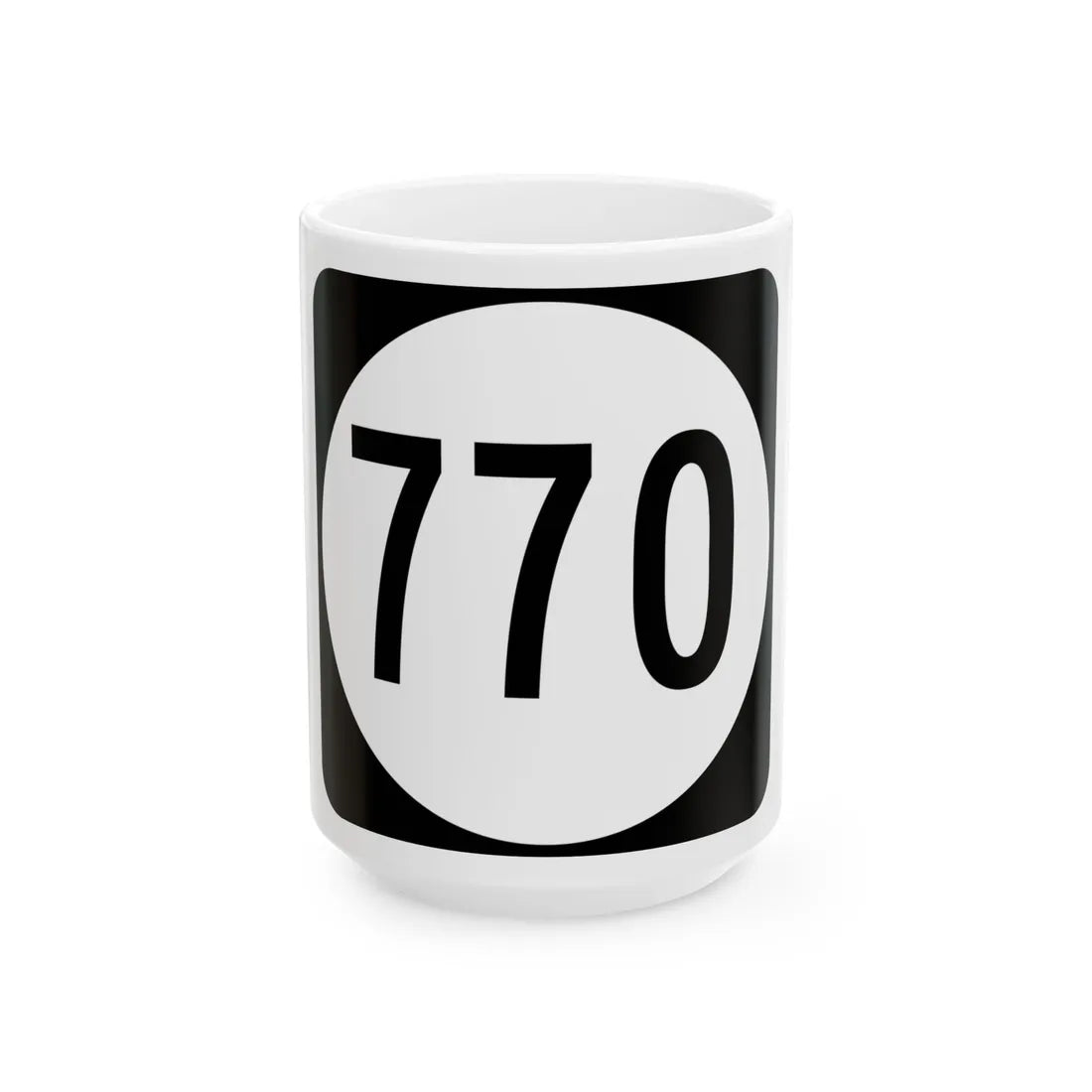 Circle sign 770 Virginia (Virginia) (Road Sign) White Coffee Mug 15oz - Go Mug Yourself