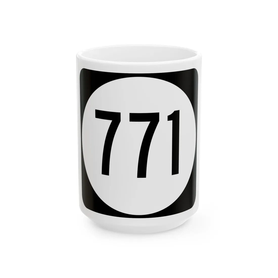 Circle sign 771 Virginia (Virginia) (Road Sign) White Coffee Mug 15oz - Go Mug Yourself