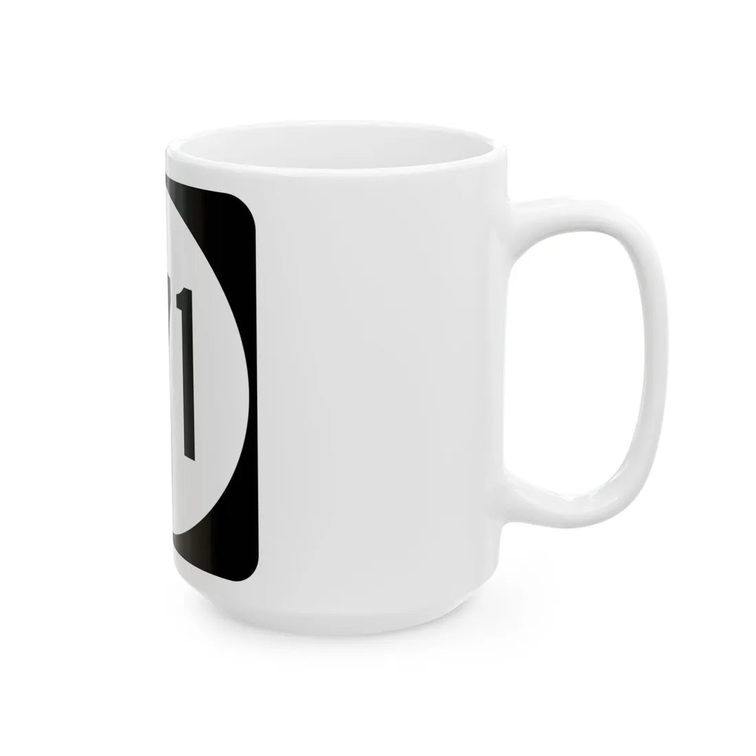 Circle sign 771 Virginia (Virginia) (Road Sign) White Coffee Mug - Go Mug Yourself