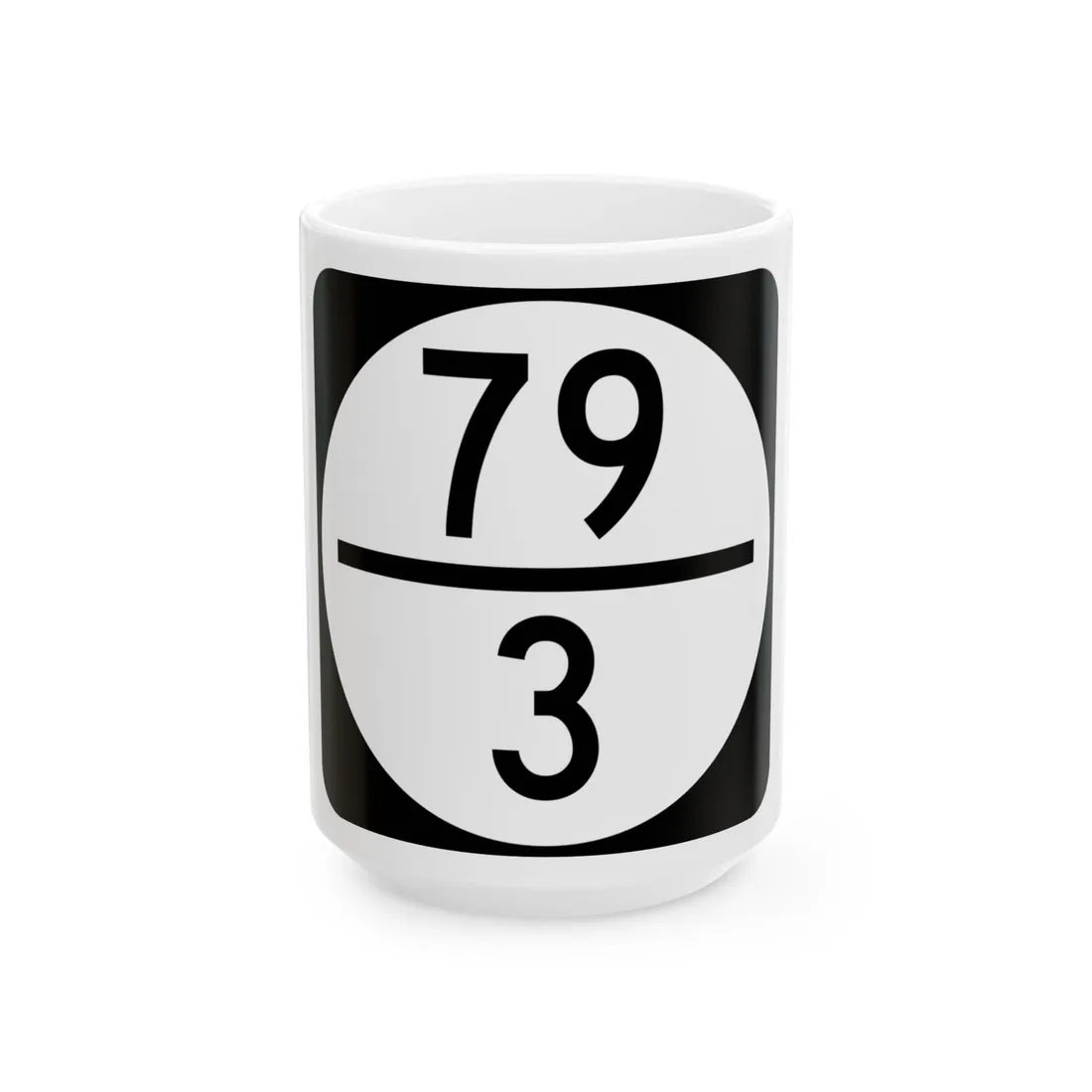 Circle sign 79-3 (Virginia) (Road Sign) White Coffee Mug 15oz - Go Mug Yourself