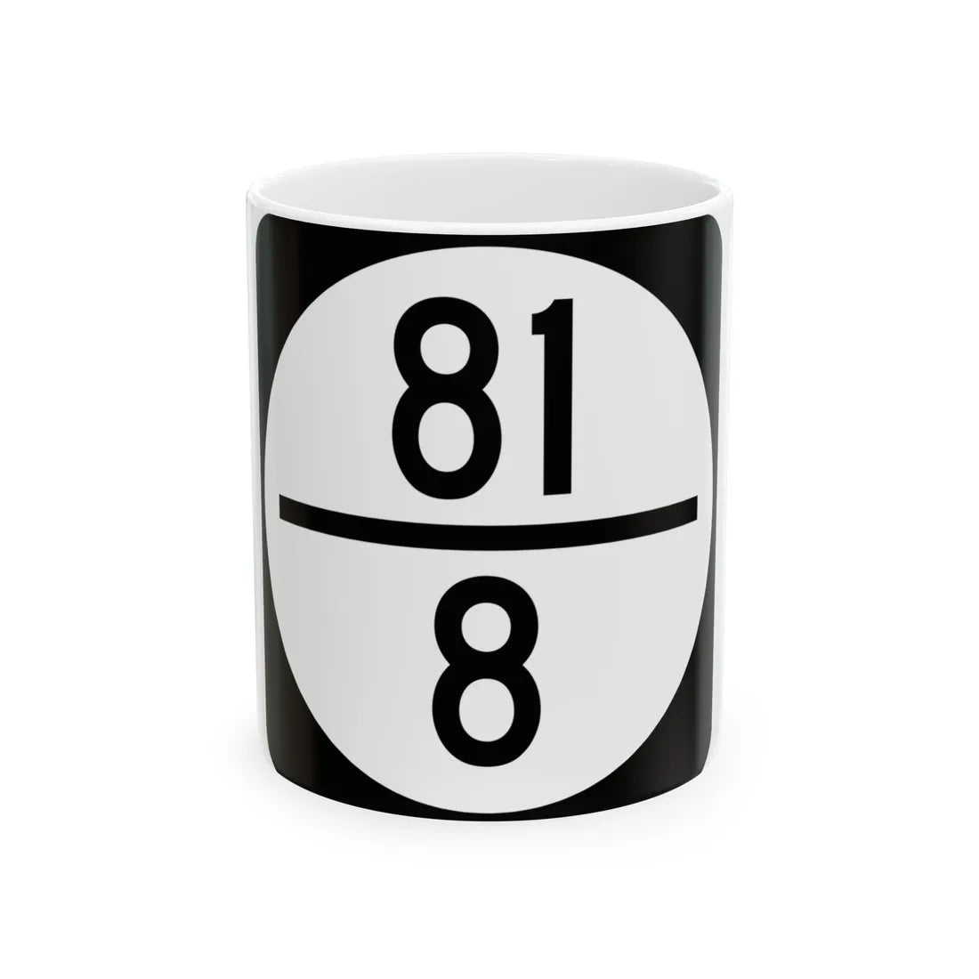 Circle sign 81-8 (Virginia) (Road Sign) White Coffee Mug 11oz - Go Mug Yourself