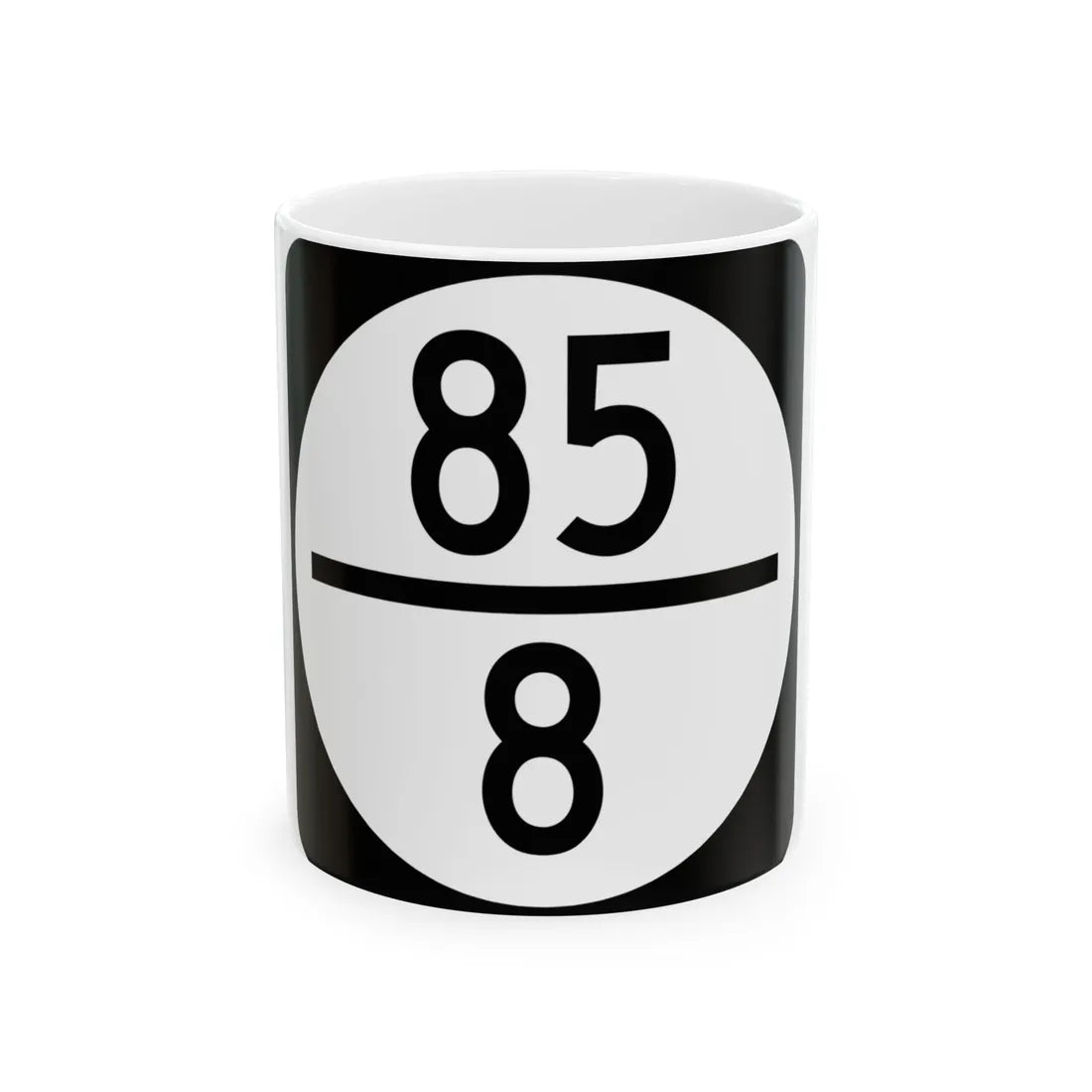 Circle sign 85-8 (Virginia) (Road Sign) White Coffee Mug 11oz - Go Mug Yourself