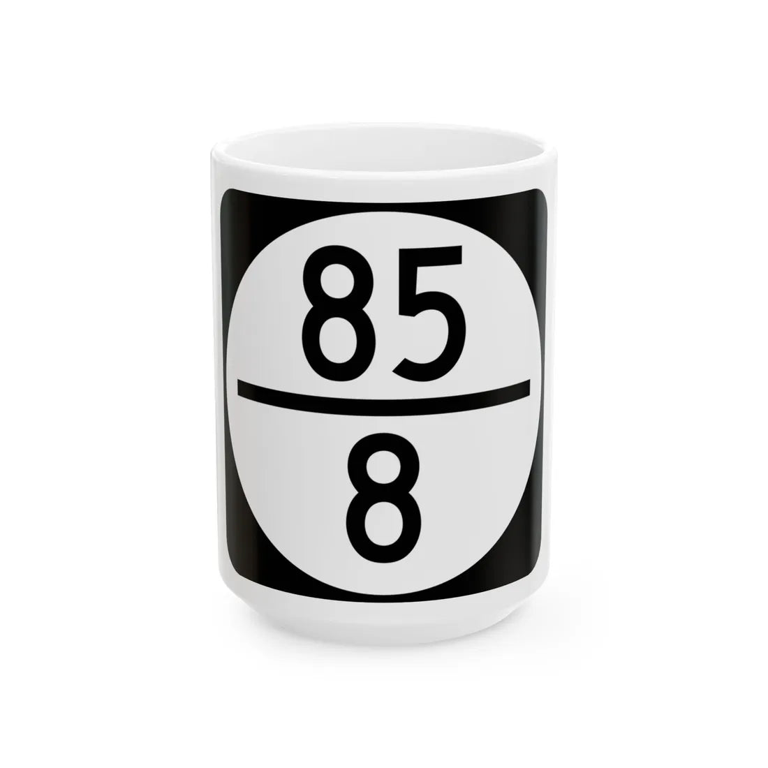 Circle sign 85-8 (Virginia) (Road Sign) White Coffee Mug 15oz - Go Mug Yourself