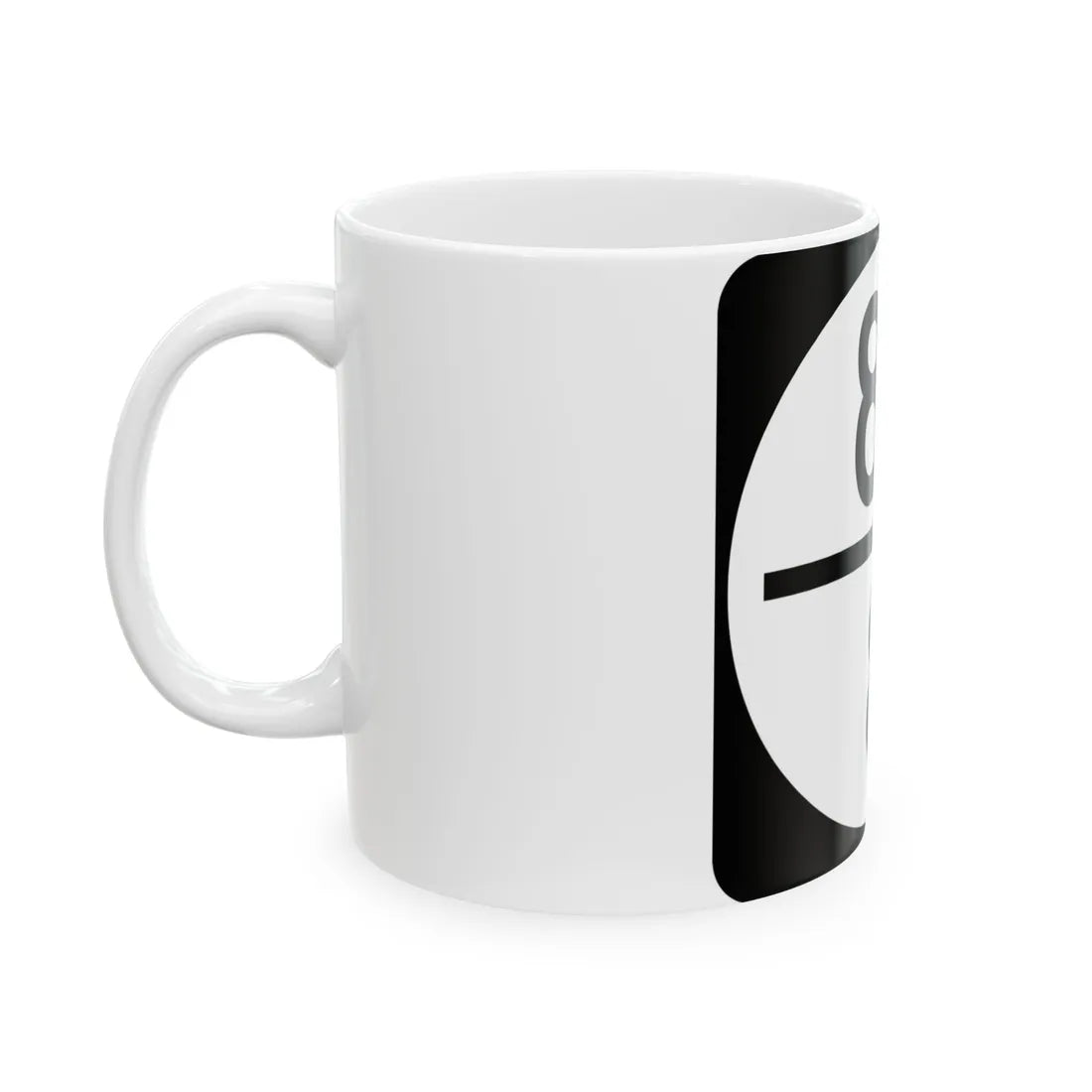 Circle sign 85-8 (Virginia) (Road Sign) White Coffee Mug - Go Mug Yourself