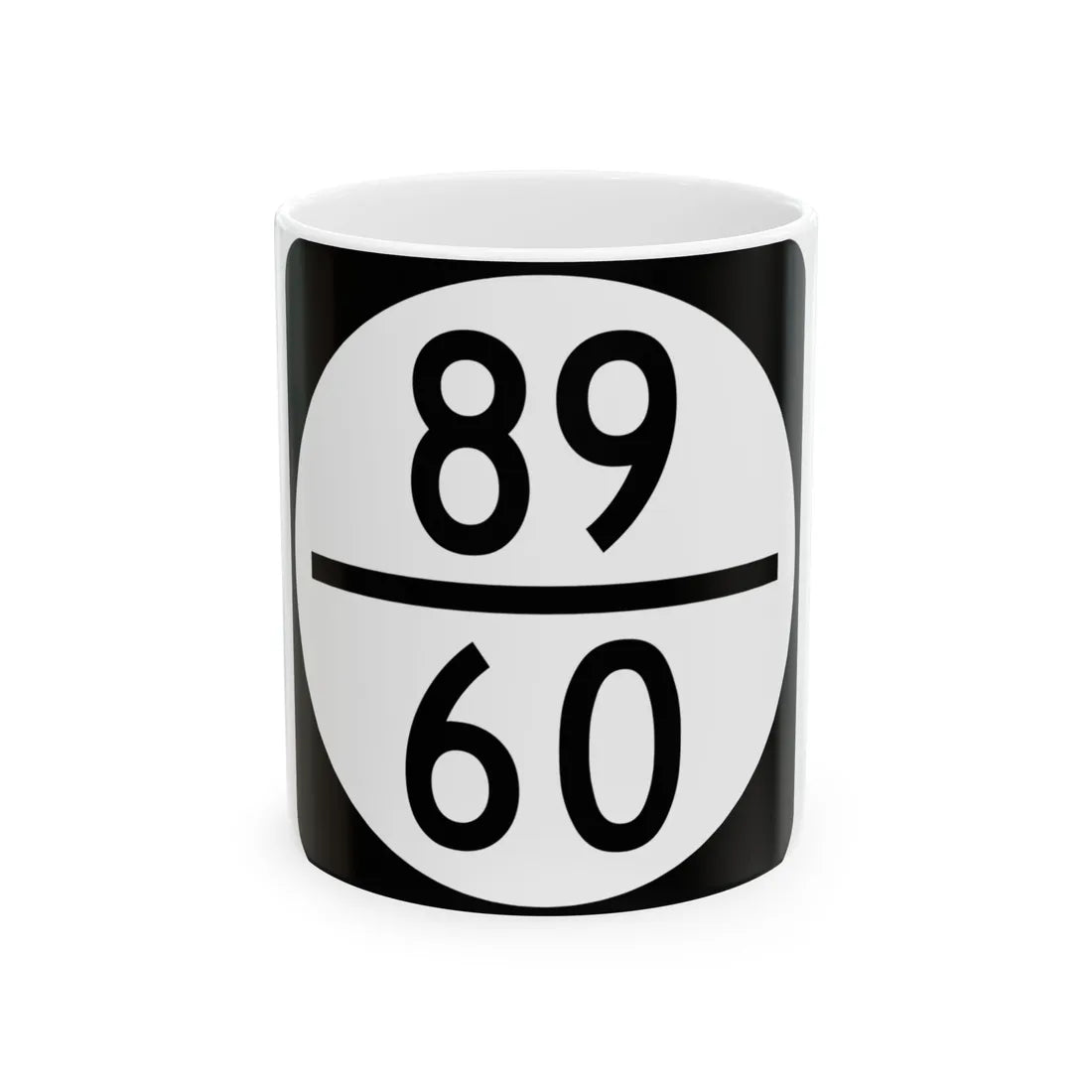 Circle sign 89-60 (Virginia) (Road Sign) White Coffee Mug 11oz - Go Mug Yourself