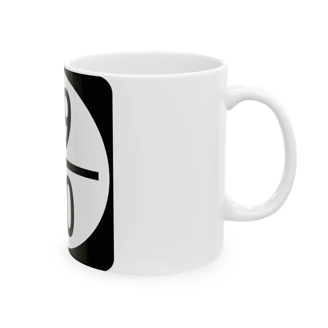 Circle sign 89-60 (Virginia) (Road Sign) White Coffee Mug - Go Mug Yourself