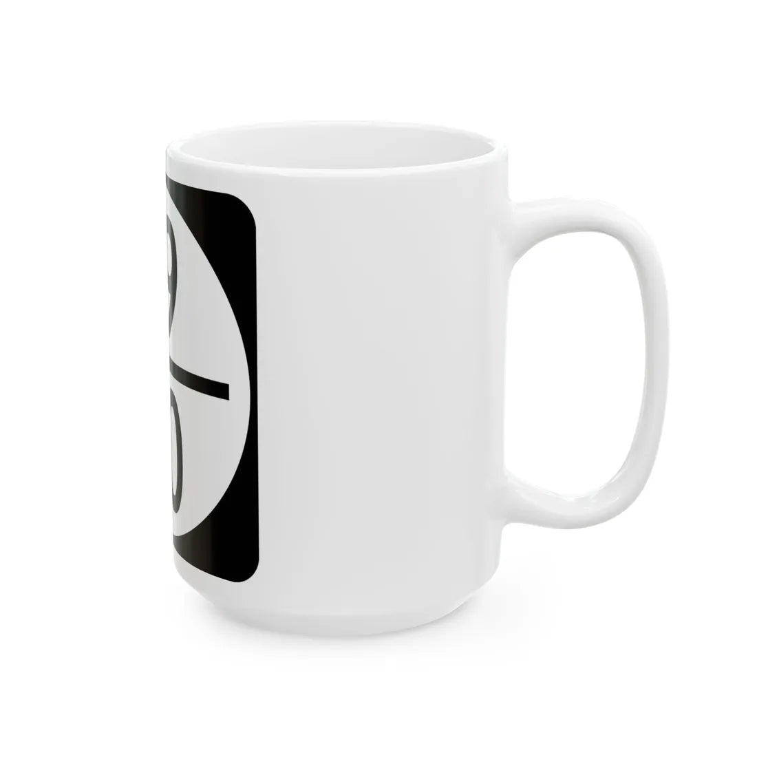 Circle sign 89-60 (Virginia) (Road Sign) White Coffee Mug - Go Mug Yourself