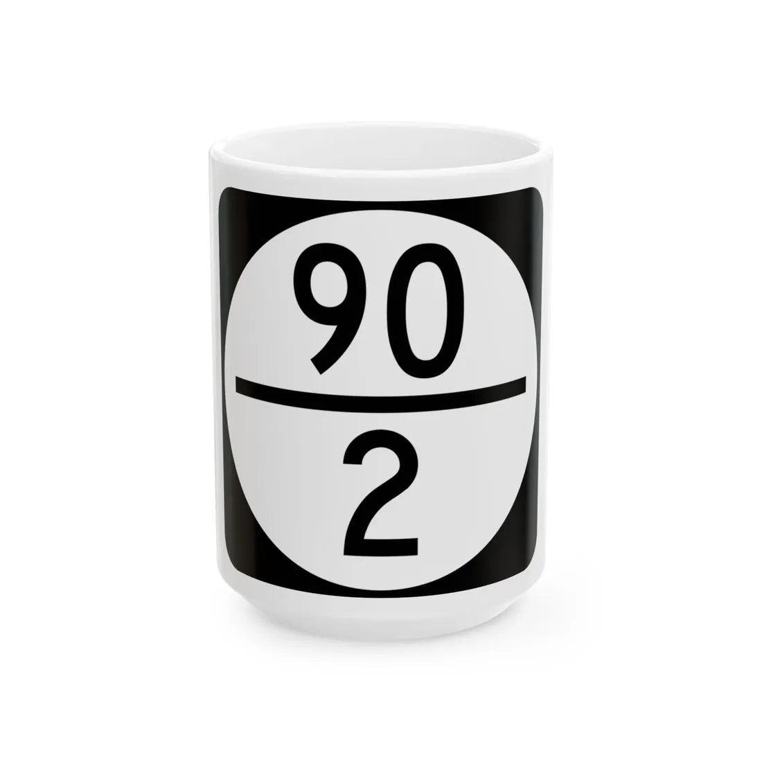 Circle sign 90-2 (Virginia) (Road Sign) White Coffee Mug 15oz - Go Mug Yourself