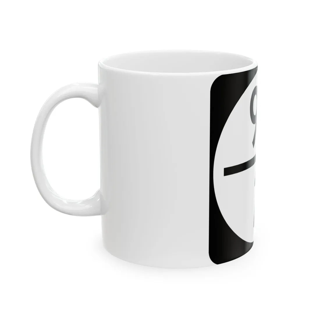 Circle sign 90-2 (Virginia) (Road Sign) White Coffee Mug - Go Mug Yourself