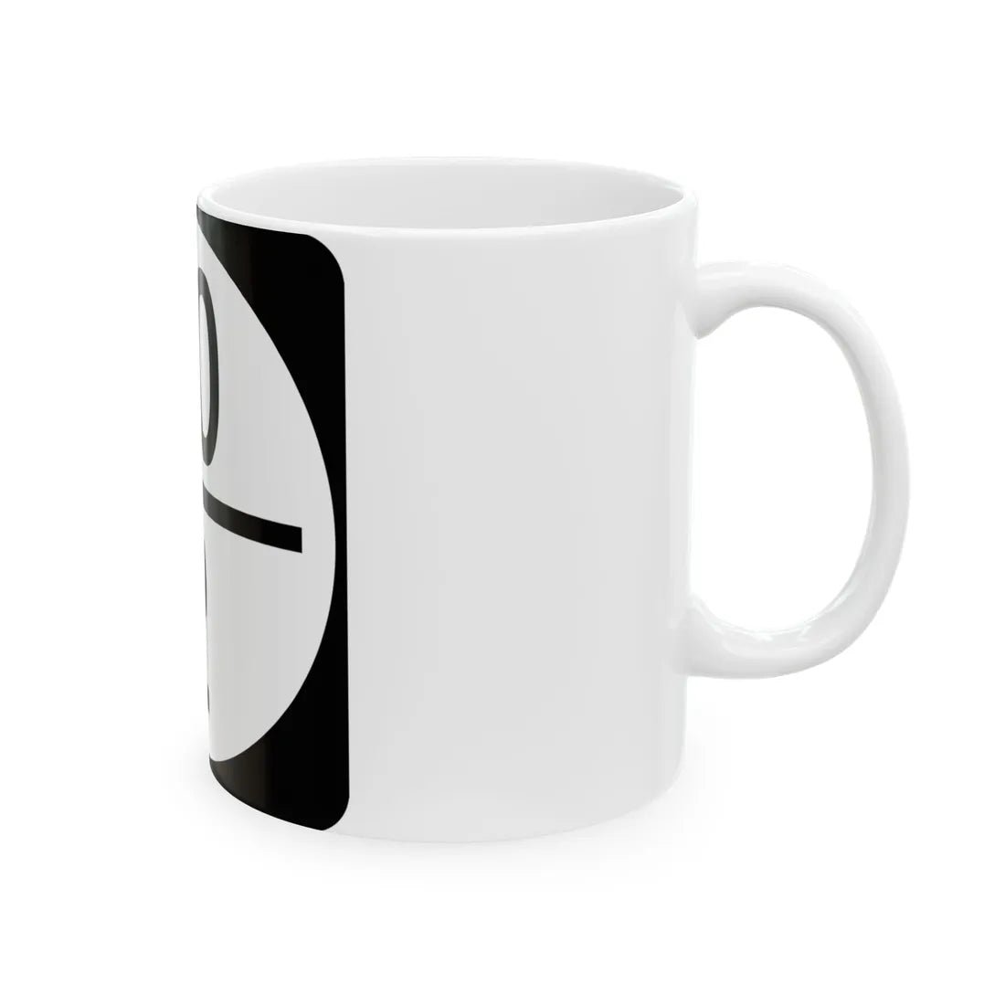 Circle sign 90-2 (Virginia) (Road Sign) White Coffee Mug - Go Mug Yourself