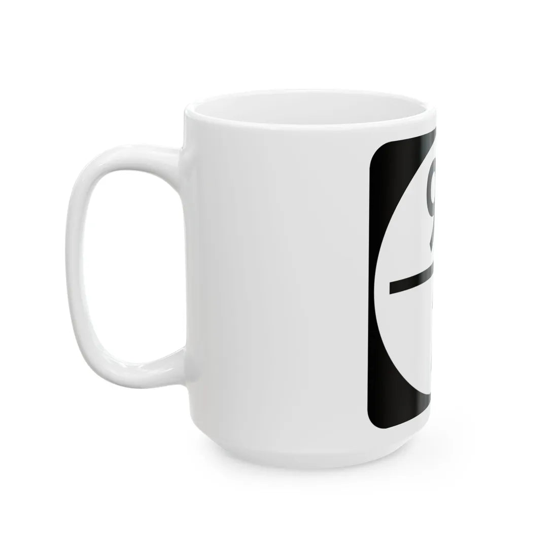 Circle sign 90-2 (Virginia) (Road Sign) White Coffee Mug - Go Mug Yourself