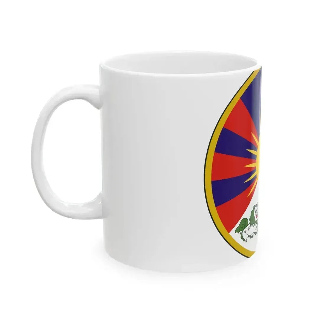 Circular emblem of the Kingdom of Tibet (China) White Coffee Mug - Go Mug Yourself