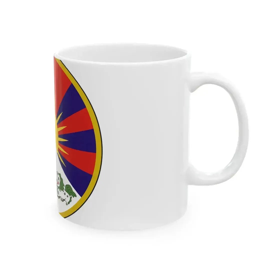 Circular emblem of the Kingdom of Tibet (China) White Coffee Mug - Go Mug Yourself