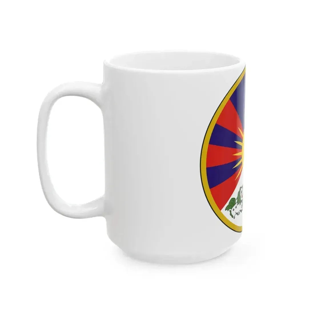 Circular emblem of the Kingdom of Tibet (China) White Coffee Mug - Go Mug Yourself