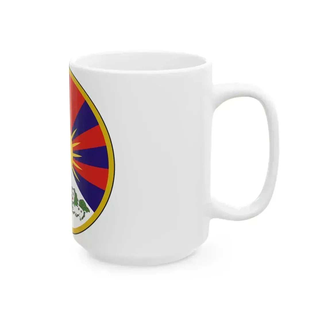 Circular emblem of the Kingdom of Tibet (China) White Coffee Mug - Go Mug Yourself
